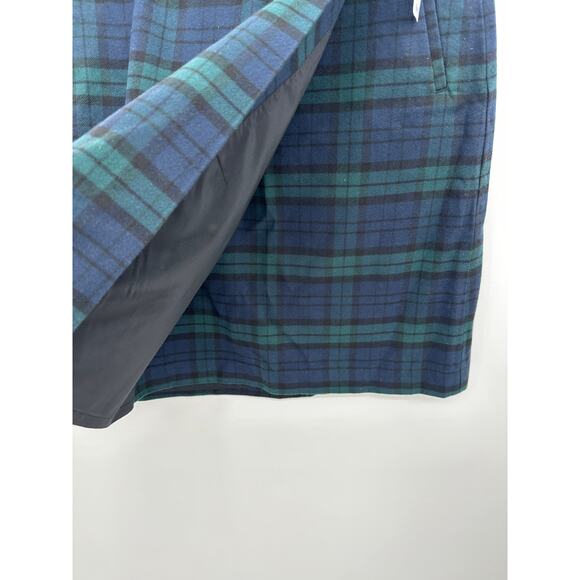 L.L. Bean Plaid Faux Wrap Mini Skirt Womens 8 NWT Academia Preppy Coquette - Picture 4 of 8